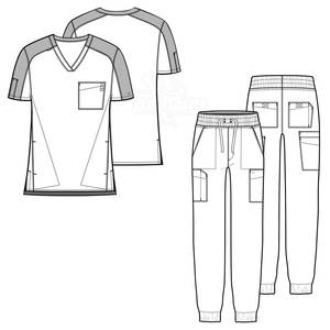 Nouveaux ensembles de costumes de gommage en gros ensemble de jogging pour hommes meilleure vente de combinaisons de gommage médicales respirantes en Spandex - Product Image 2