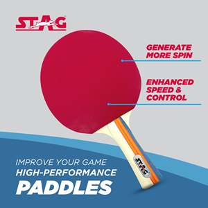STAG ICONIC Kit de Tennis de Table Intermédiaire Approuvé ITTF avec Raquettes Smash et Balles ABS, 3 Balles et 2 Raquettes, Kit d'Entraînement - Product Image 3