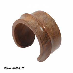 Brazalete de madera natural hecho a mano, elegante brazalete curvo y esculpido para mujer, regalo para ella. - Product Image 3