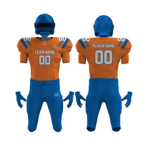 Maillot de football américain sur mesure 2026 respirant grande taille à manches courtes, couleur unie de haute qualité, 100 % polyester - Product Image 4