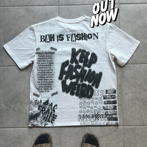 Ropa de calle personalizada DTF DTG camiseta Logo Hip Hop algodón de gran tamaño gráfico camiseta impresión Digital serigrafía camisetas para hombres - Product Image 1