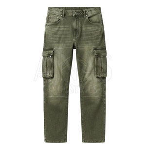 High Quality Cargo <b>Jeans</b> Pant For Men Straight Leg Multi Pocket Casual <b>Work</b> Outdoor Travel Wear - Product Image 2