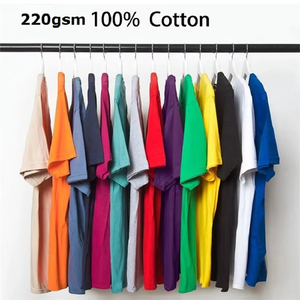 Venta al por mayor de punto 100% algodón camiseta de gran tamaño de impresión de hombro caído ajustado liso camiseta de verano de calidad de los hombres camiseta de moda - Product Image 5