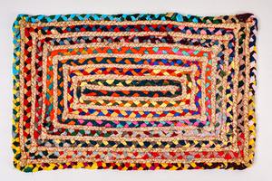 Set de table en jute tressée et coton recyclé 40 x 60 cm, vaisselle écologique, vente en gros, export, naturel - Product Image 5