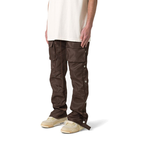 Pantalones Cargo de Cuero para Hombre con Múltiples Bolsillos y Diseño Elegante y Ajustado, Pantalones Cargo de Cuero Modernos para Hombre en Venta en Línea - Product Image 4