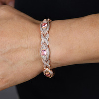 Bracelet pour homme avec portrait de Jésus brillant, plaqué or, collier hip-hop, bijoux de mode chrétienne, stock disponible, vente en gros d'usine