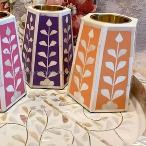 Vente en gros de plateau de décoration en nacre avec boîte à bijoux et brûleur Bakhoor d'Inde incrustation d'os à bas prix - Product Image 3