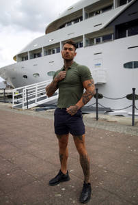 เสื้อโปโลแขนสั้นวินเทจของผู้ชายเสื้อโอเวอร์ไซส์ผ้าฝ้ายออแกนิกฤดูร้อนสลิมฟิตลำลองสำหรับยิมออกกำลังกายขายส่งสำหรับผู้ชาย - Product Image 3