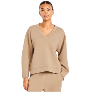 Sweat-shirt oversize tendance pour femmes, polaire doux, pull décontracté, haut à manches longues chaud pour l'hiver, pour un usage quotidien - Product Image 1