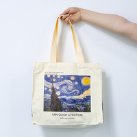Sac fourre-tout personnalisé en coton et toile avec impression colorée pour le shopping Sacs de marché écologiques avec logo personnalisé et poignée d'épaule