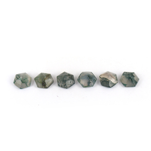 Buena calidad Natural ágata de musgo suelto forma hexagonal corte facetado piedra preciosa suelta 10MM tamaño para la fabricación de joyas a bajo precio - Product Image 2