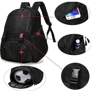 Logo personnalisé pour hommes Sac à dos de basket-ball avec poignées à cordon Sac de sport à la mode - Product Image 4