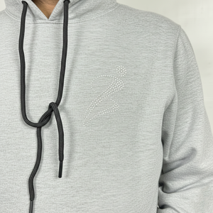 Ventes en gros de sweats à capuche décontractés en molleton coupe-vent surdimensionnés en coton 100% avec strass personnalisés pour hommes - Product Image 4