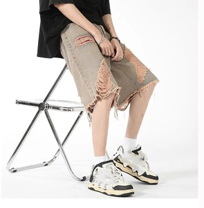Shorts en jean pour hommes de qualité supérieure, 100% coton, tissu lavé, décontracté, à porter au quotidien, été, anti-UV, imperméable - Product Image 6