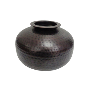 Florero de hierro martillado para decoración del hogar, maceta de metal chapado antiguo de latón para decoración de boda - Product Image 5