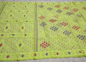 Exclusif Qualité Export Deshi Dhakai Jamdani Sharee pour Femme JAMDANI FABRIC Bleu ROUGE VERT Doré Bleu Ciel du Bangladesh - Product Image 3