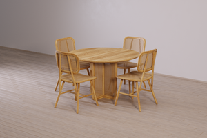 Mesa de comedor de diseño moderno de madera de teca auténtica hecha en Indonesia para muebles de apartamento y muebles para el hogar - Product Image 2