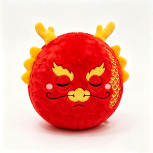 Peluche de dragón personalizado, peluche de dragón chino, peluche de dragón rojo, peluche de dragón del zodiaco, almohada redonda de peluche de dragón - Product Image 4