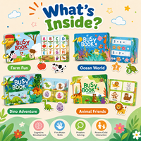Livre d'activités pour tout-petits, directement de l'usine, livre silencieux, jouet d'apprentissage sensoriel Montessori, tableau à velcro réutilisable, personnalisation OEM