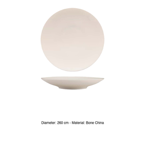 Assiette creuse Gural Athènes en porcelaine fine 26 cm pour restaurants, hôtels et fournitures de gros, vaisselle en gros - Product Image 3