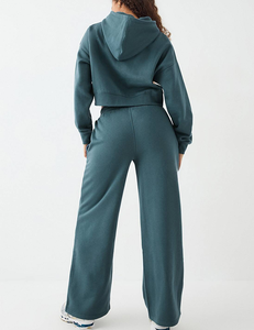 Chándal Deportivo Vintage para Mujer, de Gran Peso, con Logotipo Personalizado, Impresión por Transferencia de Calor, Estilo Urbano, con Cremallera y Corte Recortado - Product Image 3