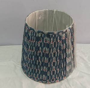 Popular portalámparas E27, lámparas de pie y mesa, cubiertas y pantallas de lámpara, tela de lino y algodón a rayas, sombra de borde con volantes - Product Image 2