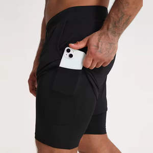 Custom High Street Solid Hombres Fitness Workout Shorts Transpirable Secado rápido Cierre de cordón - Product Image 2