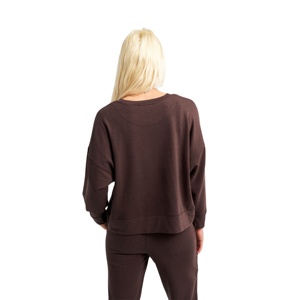 Sweatshirts longs en coton uni pour femmes Sweat unisexe à épaules tombantes Sweat-shirt personnalisé pour femmes Sweat-shirt ras du cou pour femmes - Product Image 2