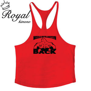 Débardeur de sport en coton d'été sans manches uni pour homme, respirant, tricoté, avec logo personnalisé, broderie, t-shirt décontracté - Product Image 4