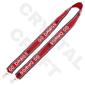 CRYSTAL CRAFT Chicago Bears Correa de monedero de cuentas de cristal de oro blanco personalizada Opción de logotipo personalizado de estilo indio - Product Image 4