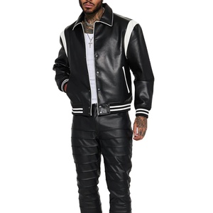 Chaqueta de Cuero para Hombre Más Vendida, Logotipo Personalizado, Precio de Fábrica al por Mayor, Ropa de Invierno Larga, Chaqueta de Cuero para Hombre 2026 - Product Image 3