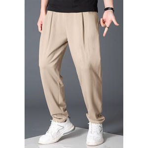 Pantalon décontracté à jambe droite en polyester léger et extensible avec cordon de serrage élastique à la mode Service OEM en vrac - Product Image 6