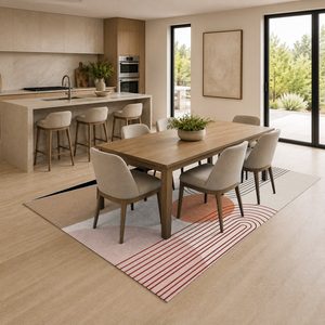 RUGS DEPOT LXDP-0349 Wholesale Terracotta Gold Bohemian Persian Digital Printed Machine Washable Chenille Area Rug Non <b>Slip</b> - Product Image 4