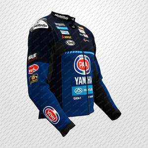 Jonathan Rea Ramaha SBK hecho a medida cuero de vaca perforado/chaqueta de carreras de cuero de canguro/chaqueta con joroba CE armaduras - Product Image 2
