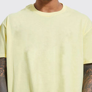 Nueva Camiseta Hip Hop Extra Grande Personalizada para Hombre, Transpirable, de Secado Rápido, 100% Algodón, Color Sólido, Logotipo Personalizado, 220g, Hecha en Pakistán - Product Image 6