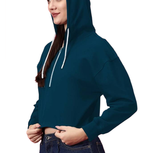Haute qualité personnalisé haut court à capuche femmes sweats à capuche confortables et respirants pour femme Anti-rides sweats à capuche pour femme - Product Image 3