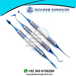 Cabeza chapada en titanio resina 6 uds relleno espátula relleno conjunto restauración Dental compuesto resina Dental conjunto instrumentos quirúrgicos - Product Image 4