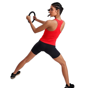 Camiseta deportiva sin mangas de algodón y spandex para mujer, transpirable y elástica, para gimnasio y entrenamiento. - Product Image 4