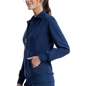 Veste de gommage durable pour femmes avec options de personnalisation veste uniforme confortable pour le travail quotidien, les soins de santé et les soins infirmiers - Product Image 3