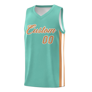 Sublimación personalizada Reversible Baloncesto Jersey con cuello en V sin mangas Venta al por mayor personalizado Baloncesto Jersey Fabricante de Pakistán - Product Image 2