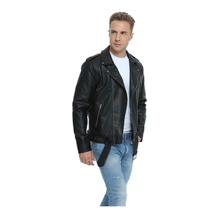 Vestes en cuir Direct d'usine fermeture éclair de haute qualité avec capuche amovible veste en cuir pour hommes 2022 - Product Image 4