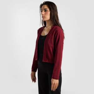 Maroon Yoga Cardigan Fitness Apparel - Product Image 3
