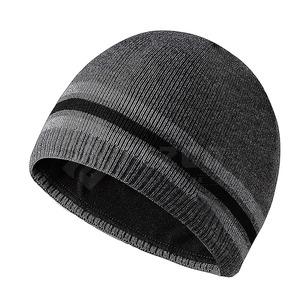 Winter Beanie Hats High Quality Custom Made Design Jacquard Beanie Hats Wholesale Custom Organic Wool Beanie Hat - Product Image 1