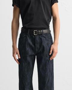 กางเกงยีนส์ทรงหลวมของผู้ชายแบบสั่งทำกางเกงสไตล์วินเทจแบบผูกเชือกปิดกลางเอว - Product Image 1