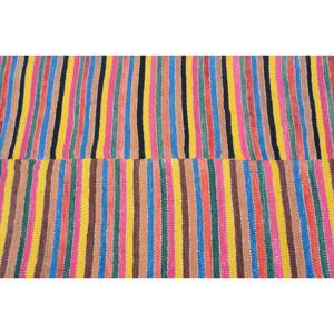 พรมตุรกีวินเทจสีเบจคลาสสิก ขนาด 3.7 x 8.2 ฟุต ลายปะติดปะต่อแบบดั้งเดิม เป็นมิตรกับสิ่งแวดล้อม เหมาะสำหรับห้องรับประทานอาหาร รูปทรงสี่เหลี่ยมผืนผ้า ด้านหลังทำจากยางลาเท็กซ์ - Product Image 5