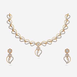 Zircon Necklace 184912 Elegant <b>Wedding</b> <b>Accessory</b> with Dazzling Zircon Stones - Product Image 1