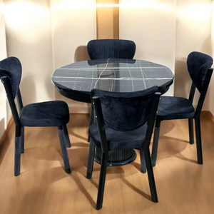 Table à manger contemporaine en bois Pièce maîtresse parfaite pour les repas de famille Dîner Fêtes Design turc moderne Appartement Cuisine - Product Image 1