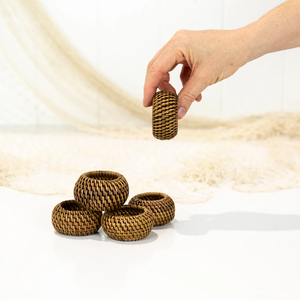 ห่วงผ้าเช็ดปากหวายทำจากวัสดุที่เป็นมิตรกับสิ่งแวดล้อมสำหรับตกแต่งบ้านและบนโต๊ะอาหารขายส่งในประเทศเวียดนาม - Product Image 1