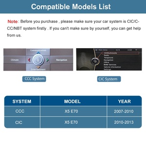 Pantalla Linux de 10.25 Pulgadas para <span class=keywords><strong>BMW</strong></span> <span class=keywords><strong>X5</strong></span>/X6 <span class=keywords><strong>E70</strong></span>/E71 CIC/CCC, CarPlay Inalámbrico, Android Auto, Pantalla Multimedia, GPS, Bluetooth, Táctil, Actualización - Product Image 3
