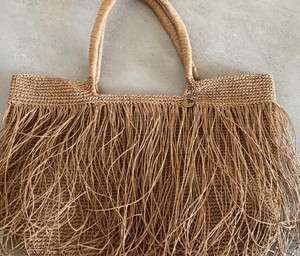 Bolso Tote de Rafia Tejida a Crochet, Bolso de Hombro Tejido con Flecos de Paja para la Playa - Product Image 2